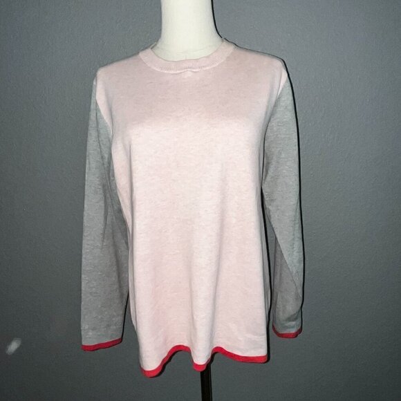 Peter Millar JULIA Women's Color-block Crew Neck Pullover Sweater -NWOT - Size L - Picture 1 of 10